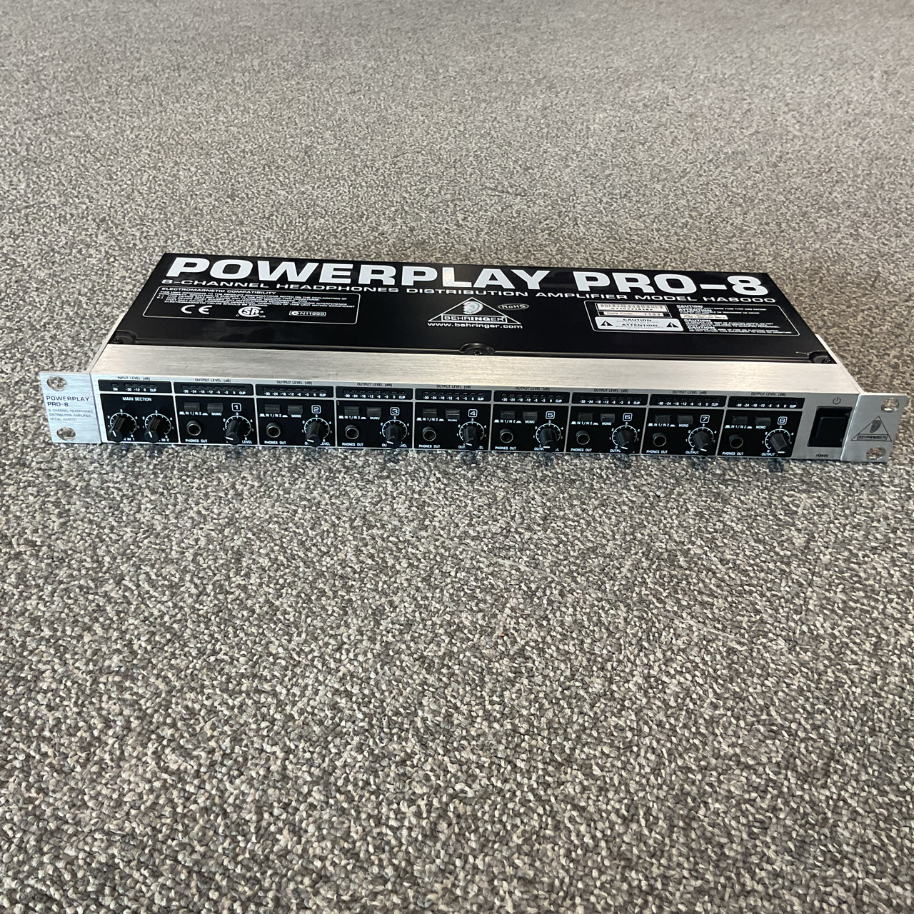 Used BEHRINGER HA8000 POWERPLAY PRO 8