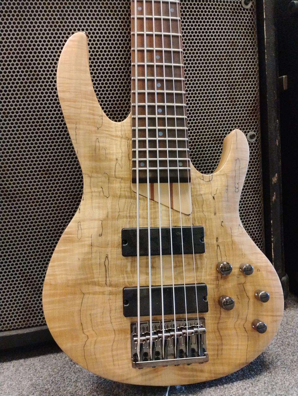 Used LTD B-206 SPAULTED MAPLE Bass Guitar Natural 6-String