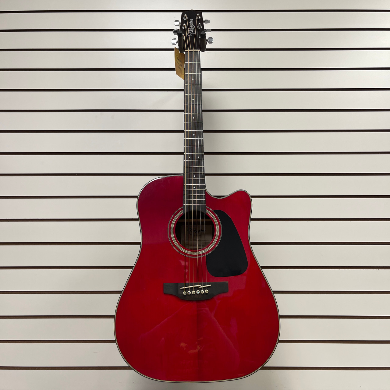 Used Takamine GD30CE Solid Top Acoustic Guitar Red