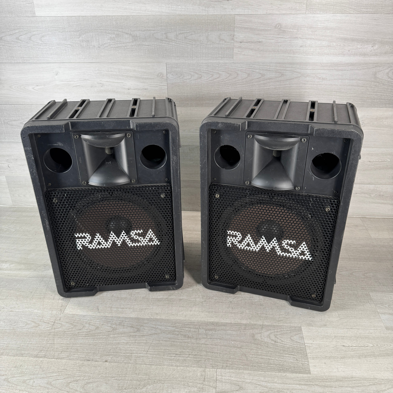 8Ω 250W 音出しOK 1本 WS-A200 RAMSA 中古音響機器 山陽電子 2本セット PAスピーカー 250W WS-A200】 RAMSA 配信機器・PA機器・レコーディング機器