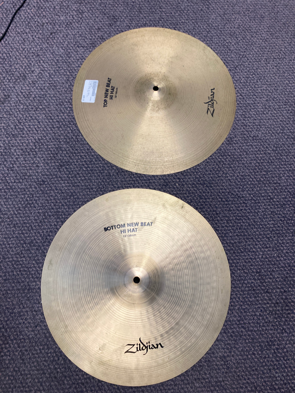 Used Zildjian 15 NEW BEAT HI HATS Hi Hat Cymbals 15
