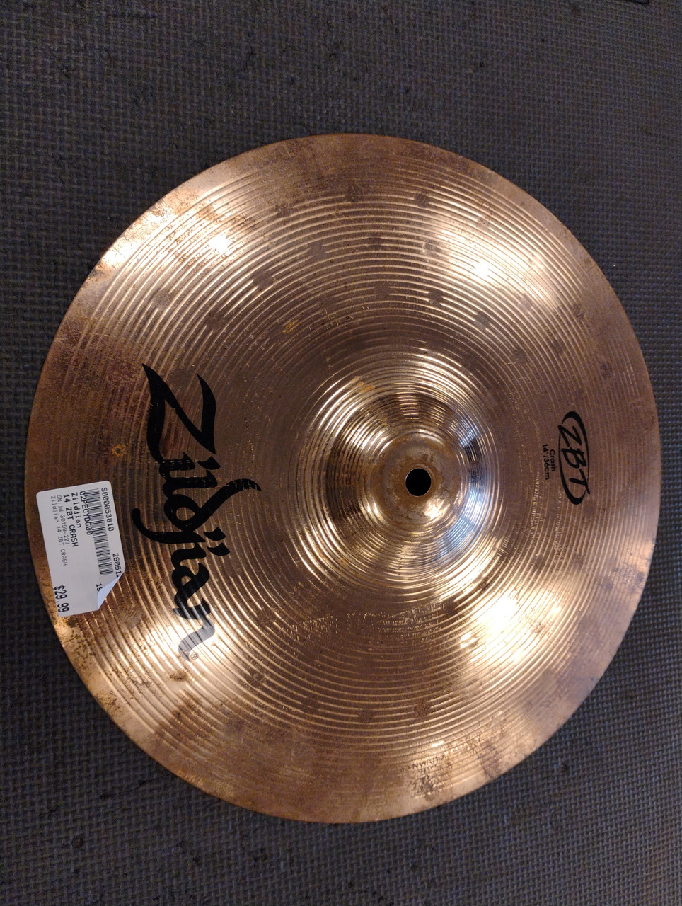 Used Zildjian 14 ZBT CRASH Splash Cymbal 14
