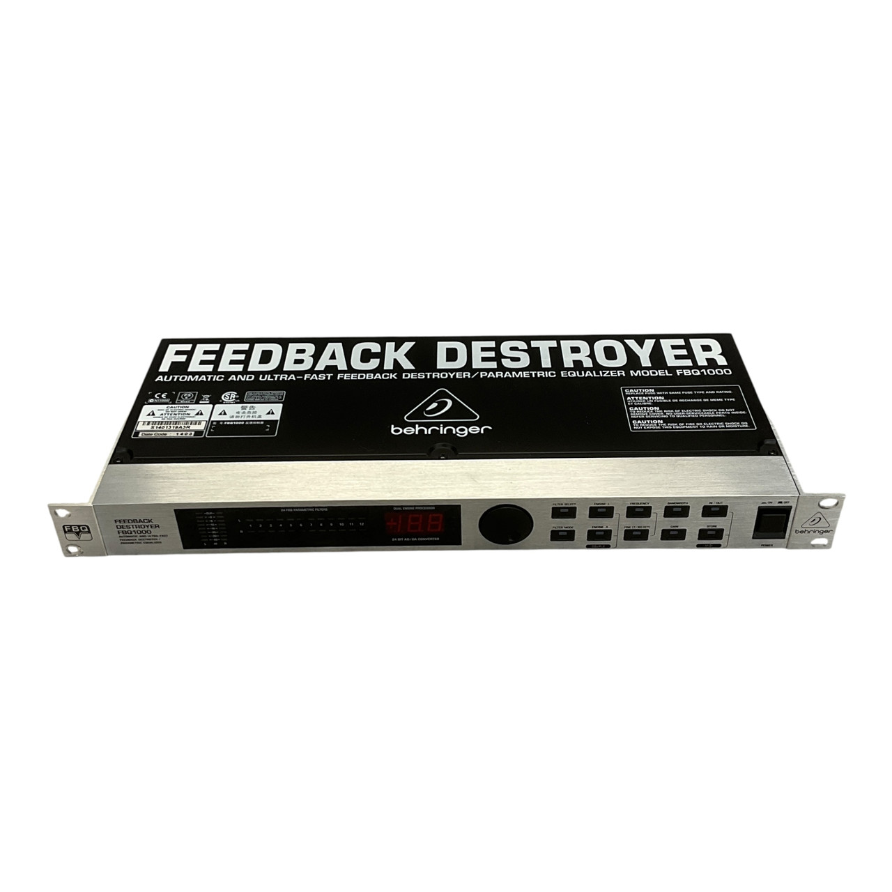 Used Behringer Feedback Destroyer FBQ1000 Pro Sound Effects Unit