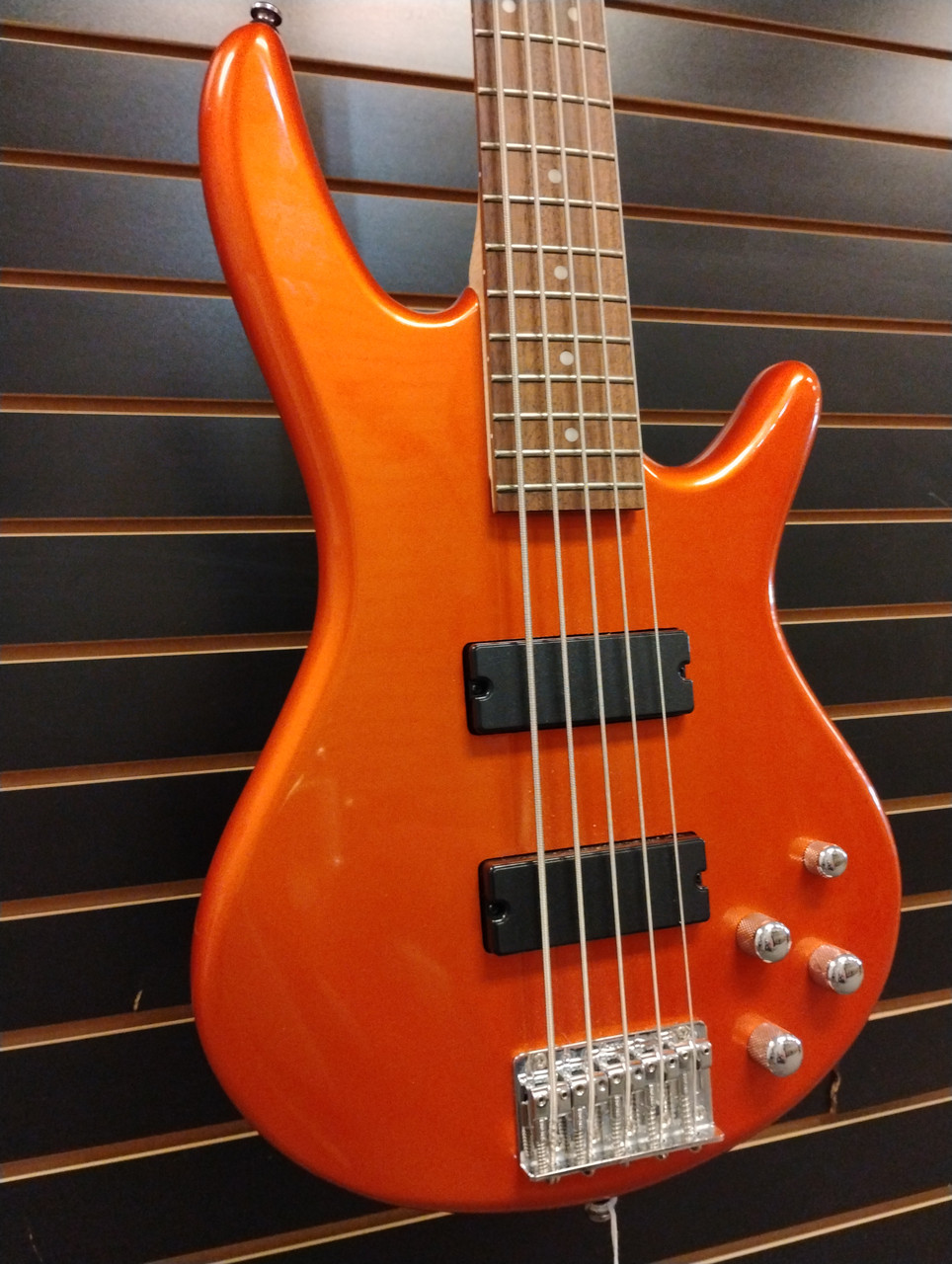 Used Ibanez GSR205 Bass Guitar Orange 5-String