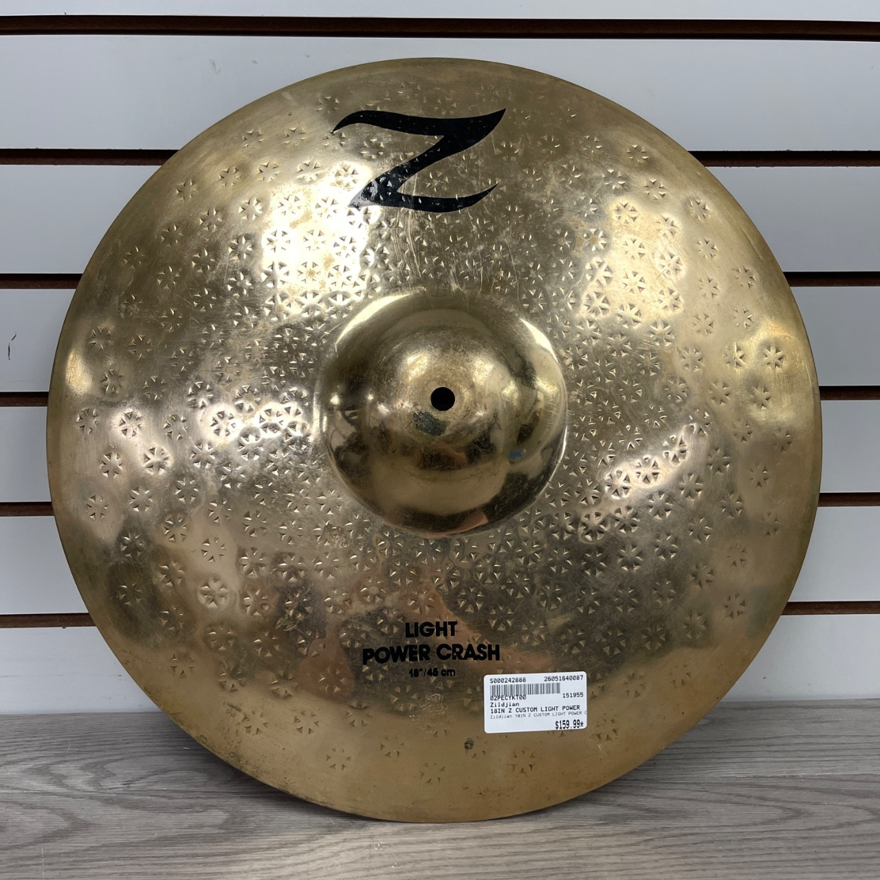 Used Zildjian 18IN Z CUSTOM LIGHT POWER CRASH Crash Cymbal 18