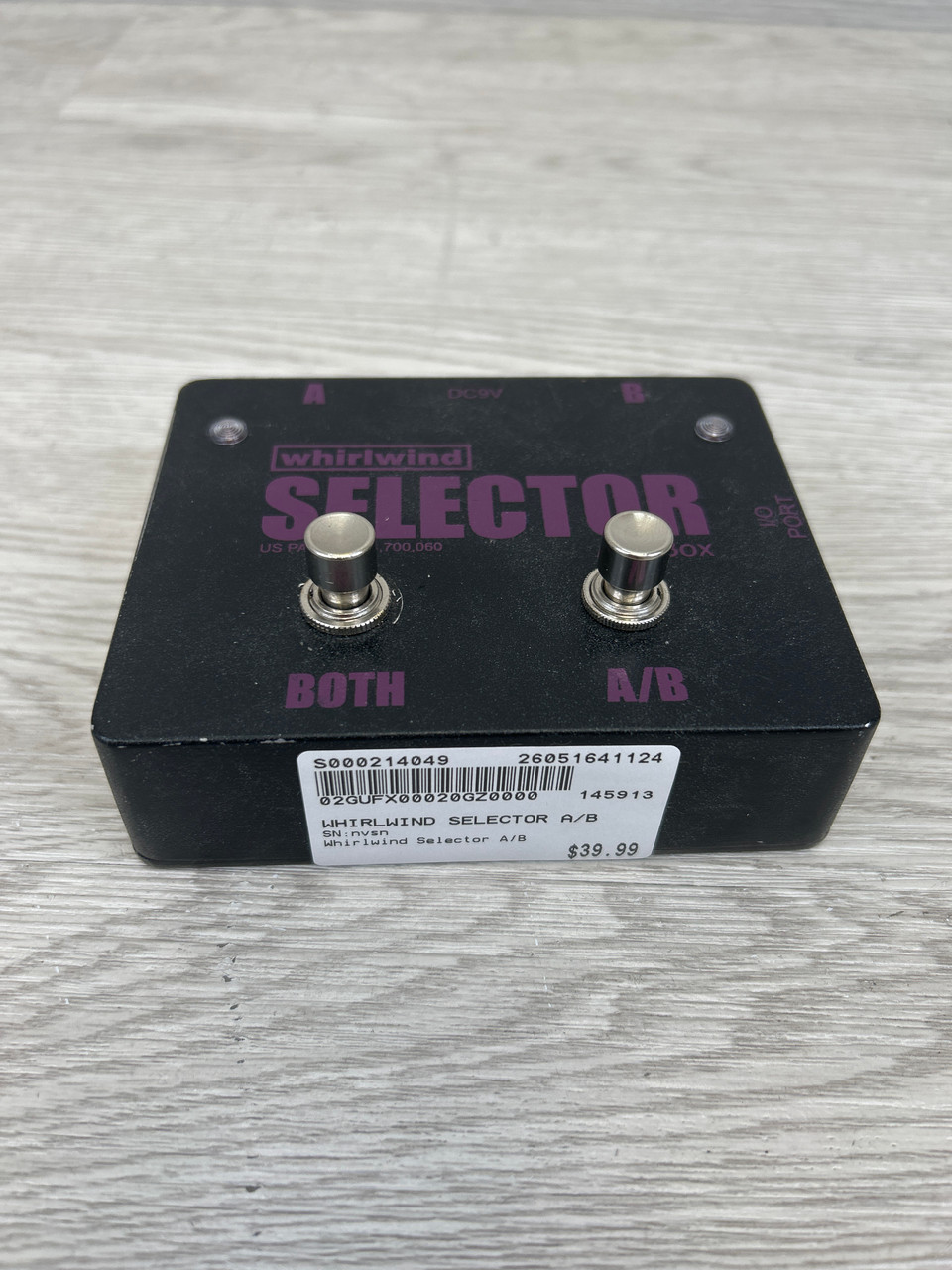 Used WHIRLWIND SELECTOR A/B A/B/Y Switch