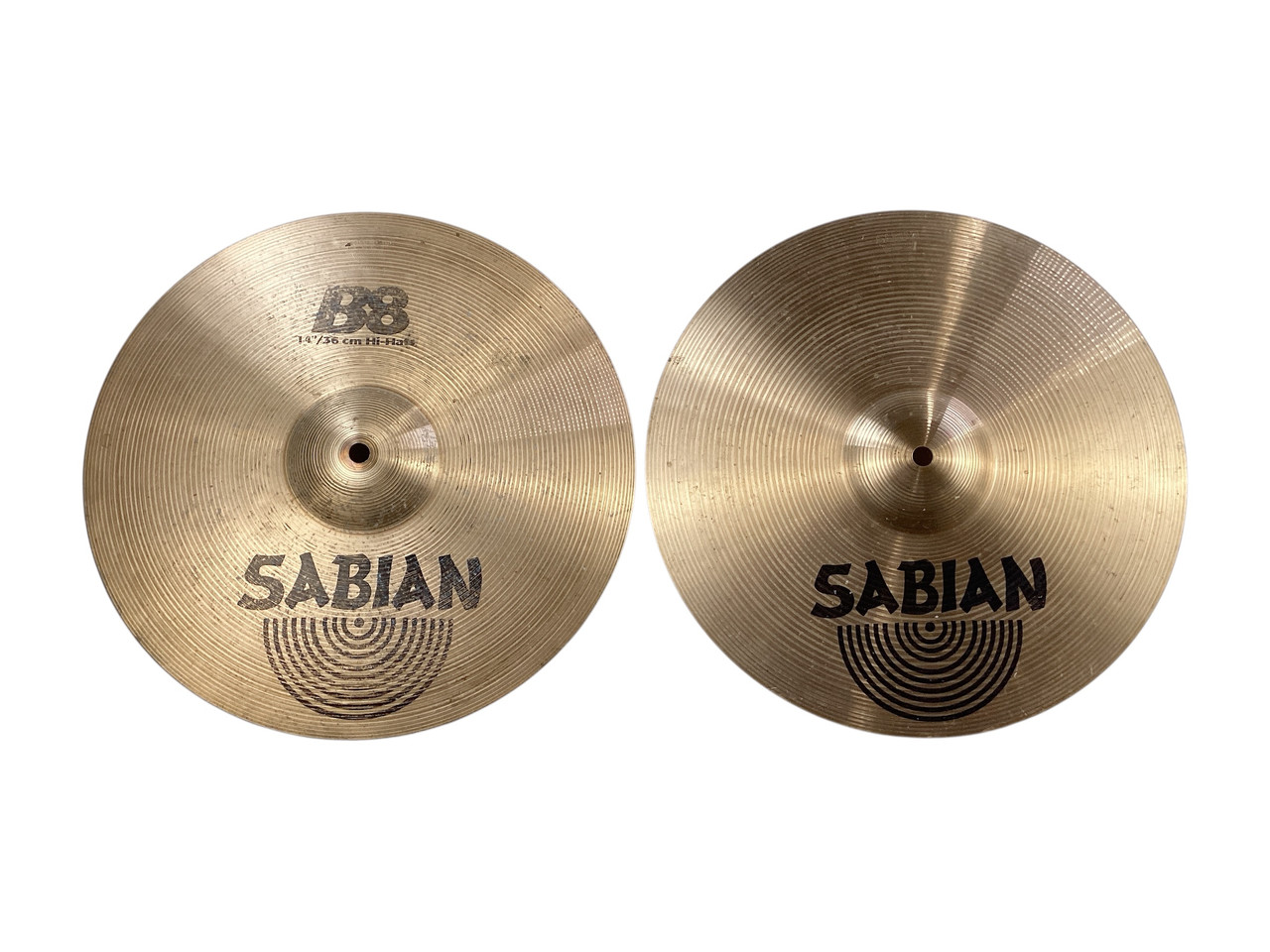 Used Sabian B8 14IN HI HATS Hi Hat Cymbals 14