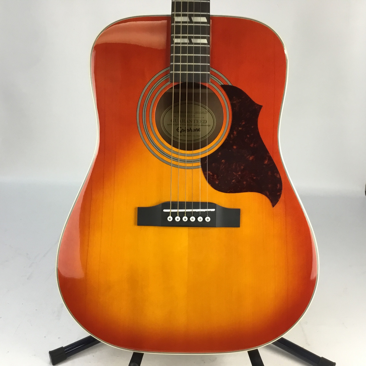 Used Epiphone HUMMINGBIRD ARTIST Solid Top Acoustic Guitar Cherry