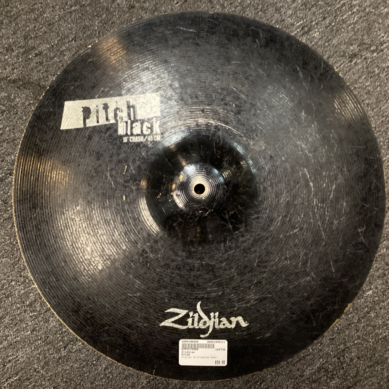 Used Zildjian PITCH Crash Cymbal 18