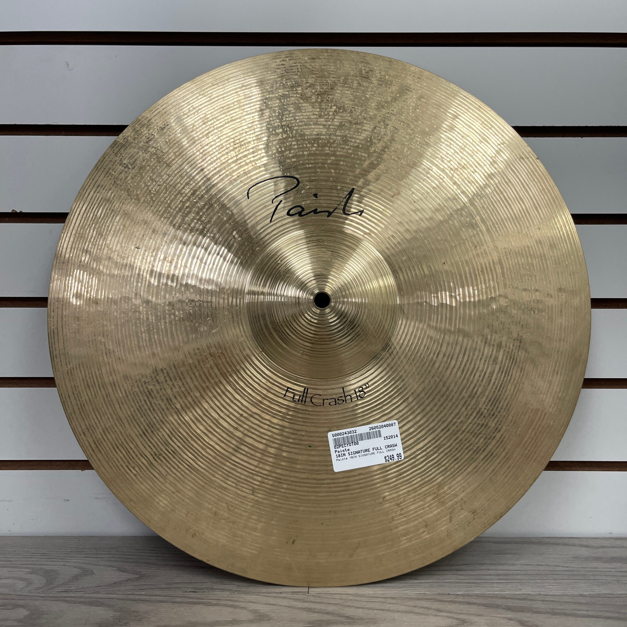 vintage an・an no.18 Used Paiste 18IN SIGNATURE FULL CRASH Crash Cymbal 18