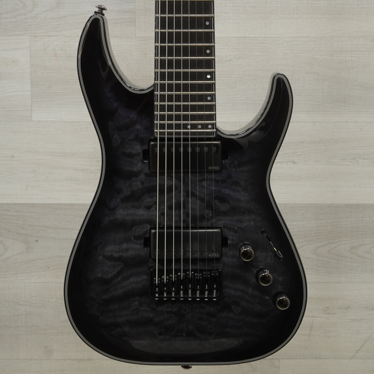Used Schecter Hellraiser Hybrid C-8 Electric Guitar Black 8-String