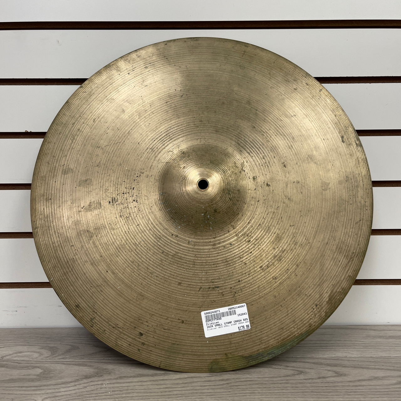 vintage an・an no.18 Used Zildjian 18IN SMALL STAMP CRASH 60S Vintage Crash Cymbal 18