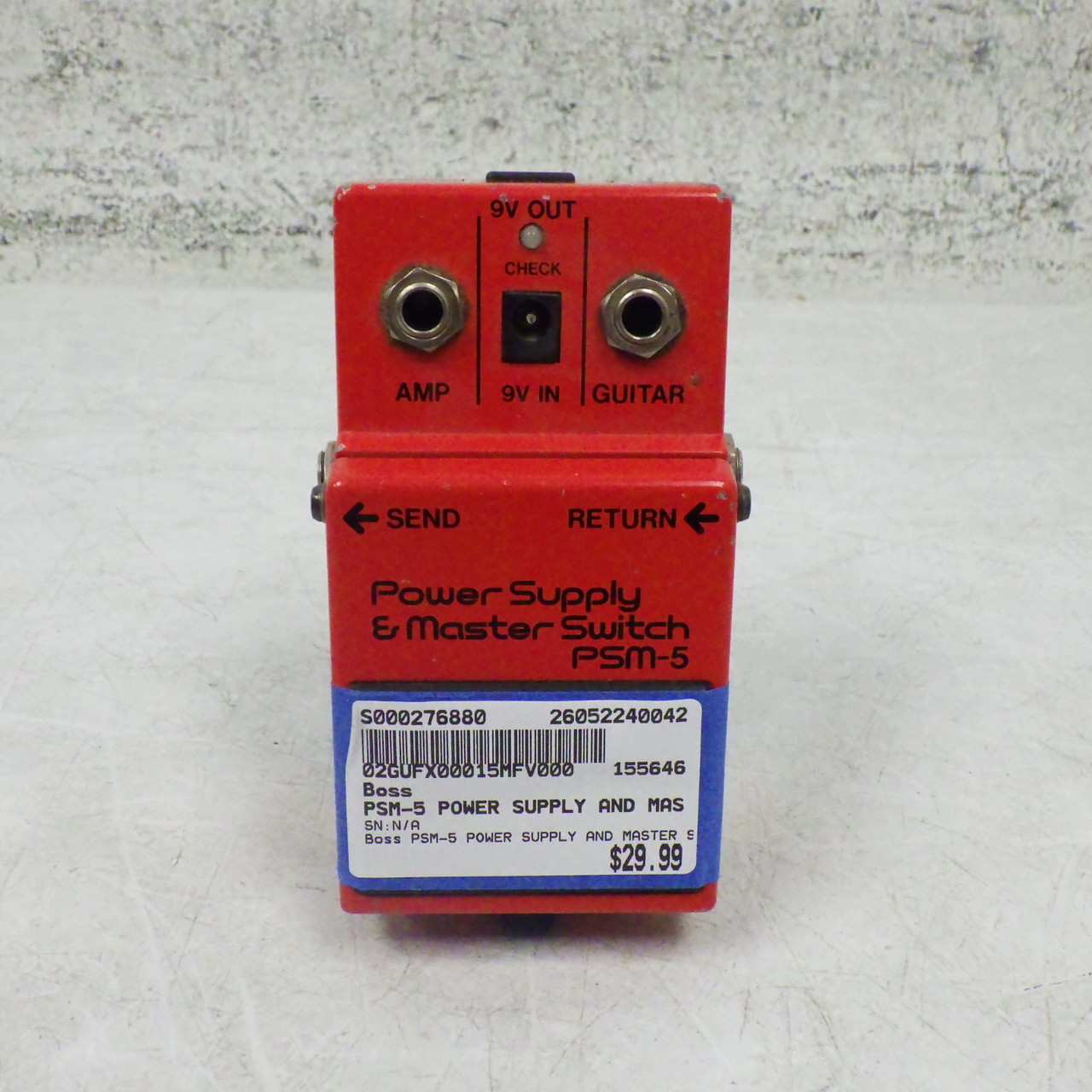 Used Boss PSM-5 POWER SUPPLY AND MASTER SWITCH Guitar Effects Pedal