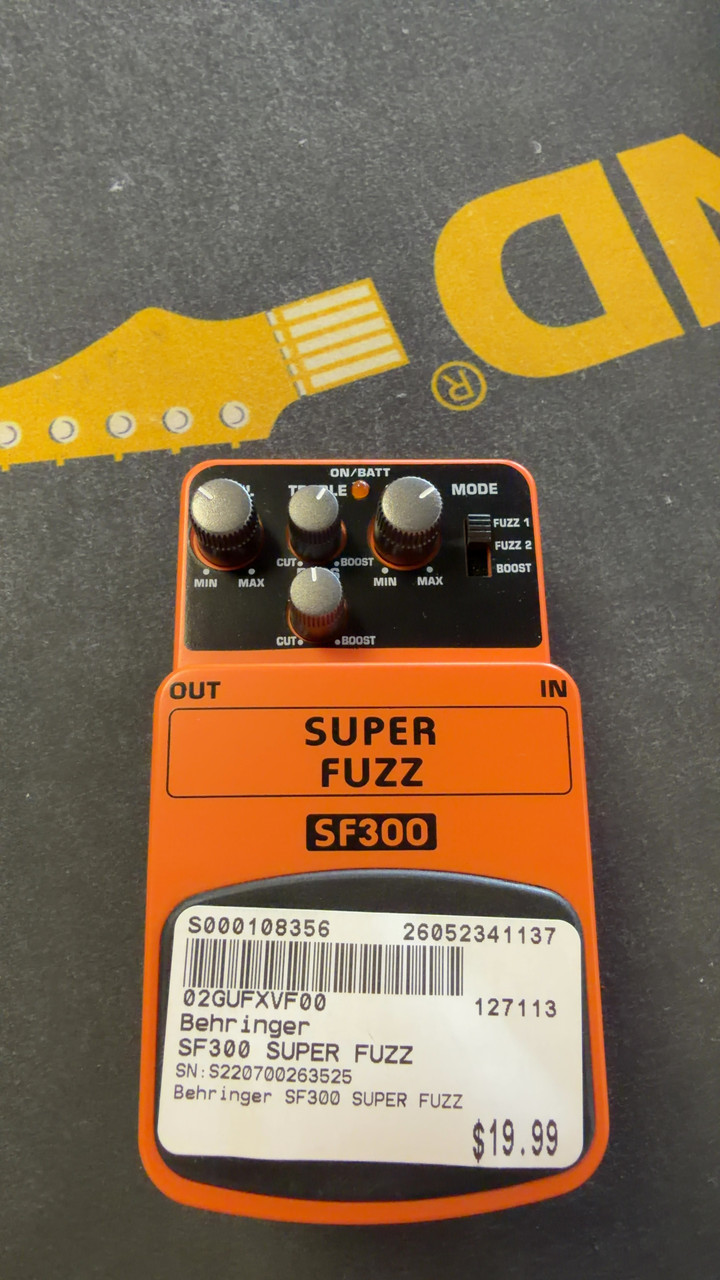Used Behringer SF300 SUPER FUZZ Fuzz Pedal