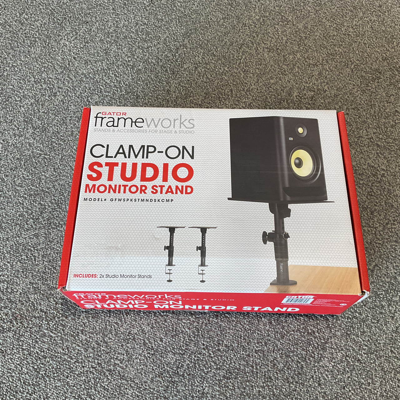 Used GATOR FRAMEWORKS GFWSPKSTMNDSSKCMP Speaker Stand