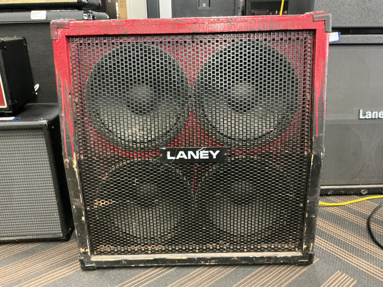 Used Laney 4X12 BLOOD DRIP 4 x 12 Guitar Speaker Cabinet 4 x 12