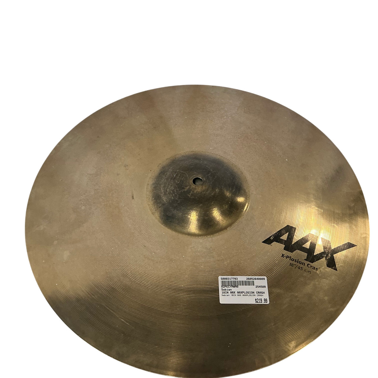Used Sabian 18IN AAX AAXPLOSION CRASH Crash Cymbal 18