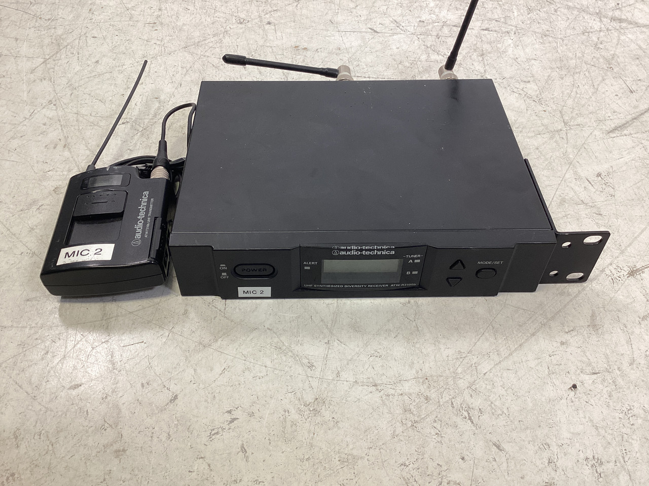 Used Audio Technica ATW-R3100B/ATW-T310B LAV Wireless Microphone