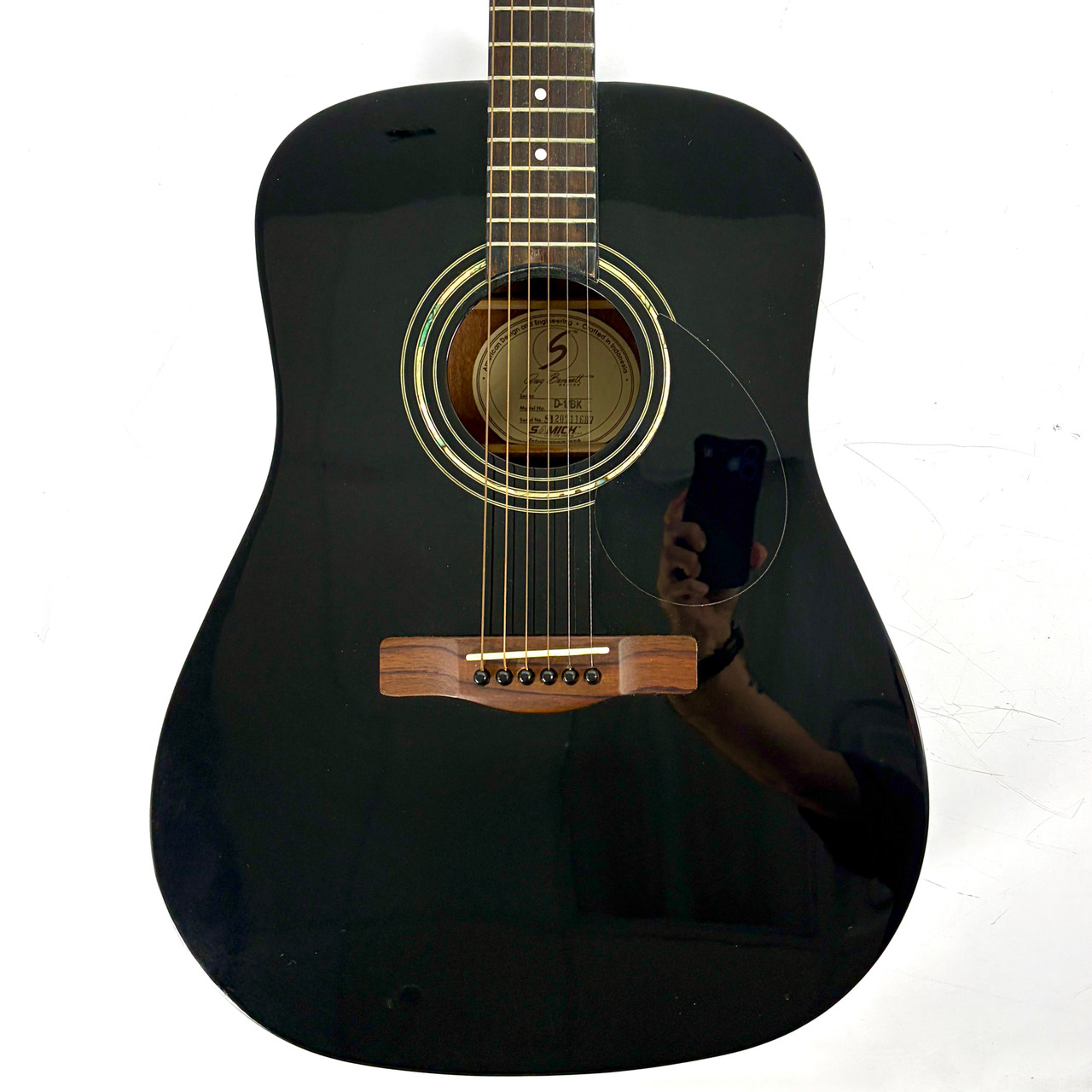 Used Samick D-1/BK Acoustic Guitar Black