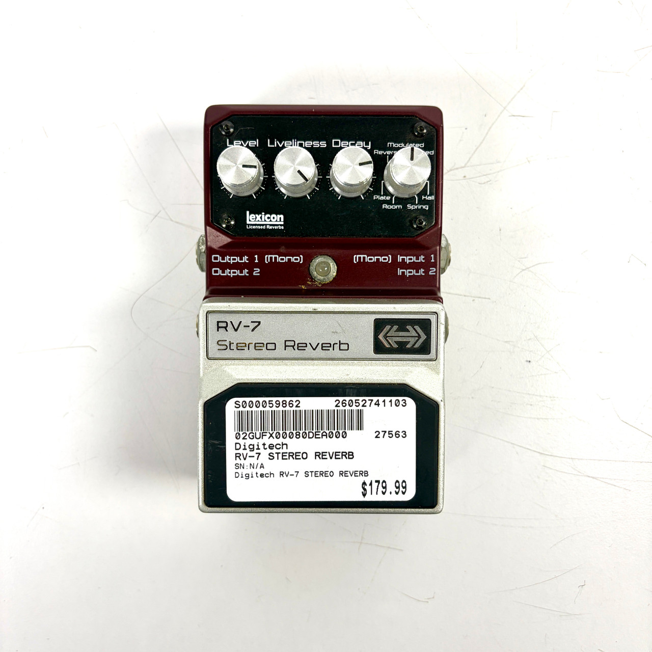 Used Digitech RV-7 Stereo Reverb Pedal