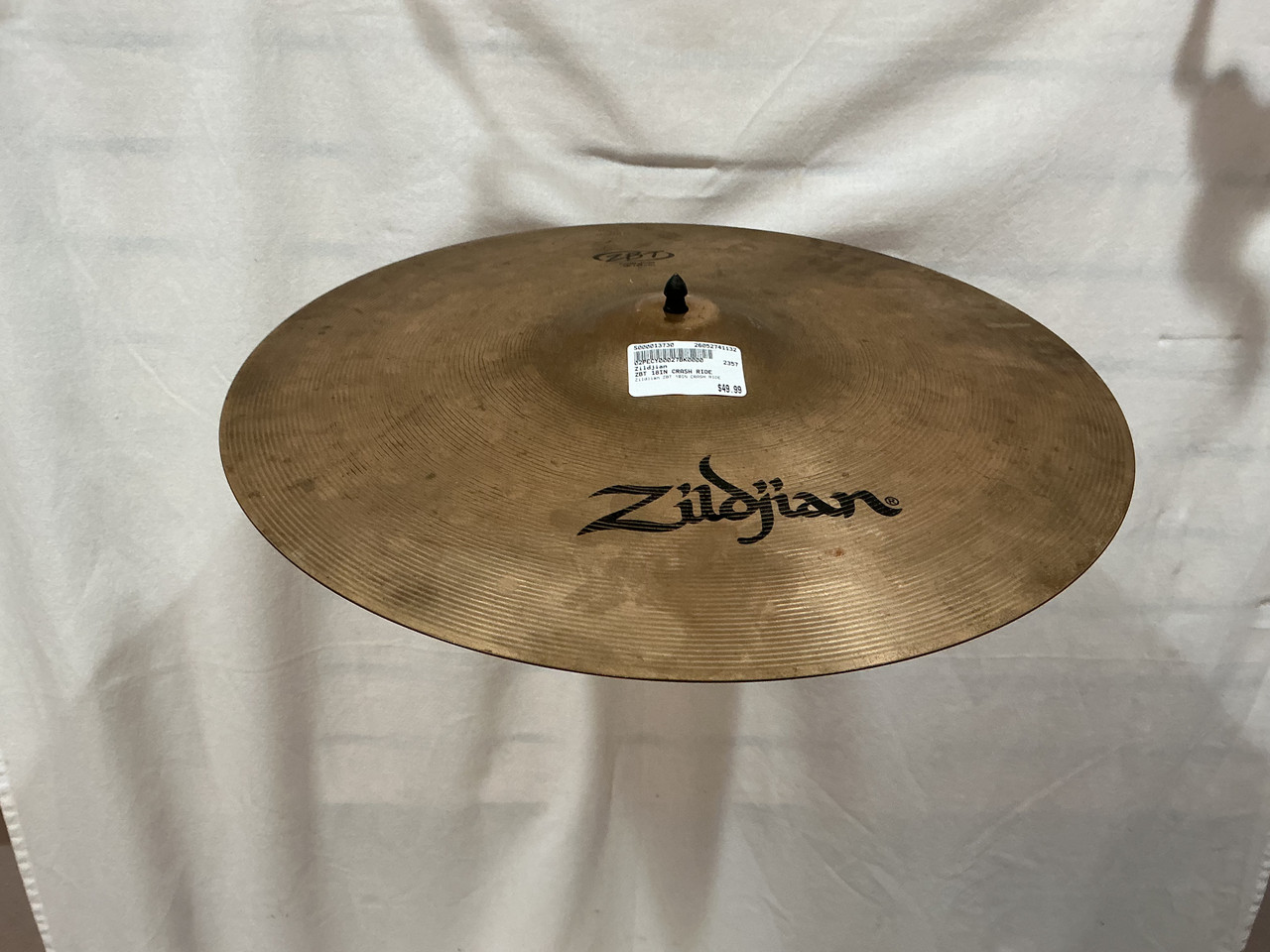 Used Zildjian ZBT 18IN CRASH RIDE Ride Cymbal 18