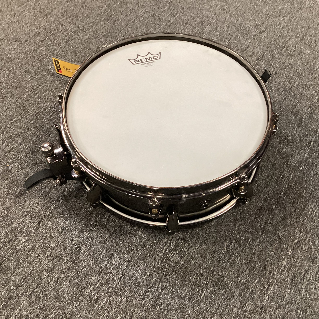 Used Orange County 13X4 BLACK CHROME SNARE Metal Snare Drum 13