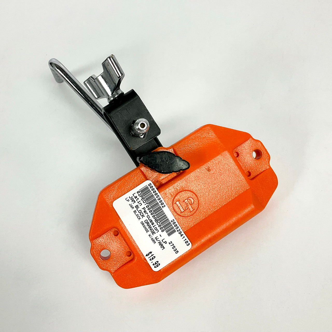 Used Latin Percussion - LP LP1204 Orange Piccolo Jam Block with Arm