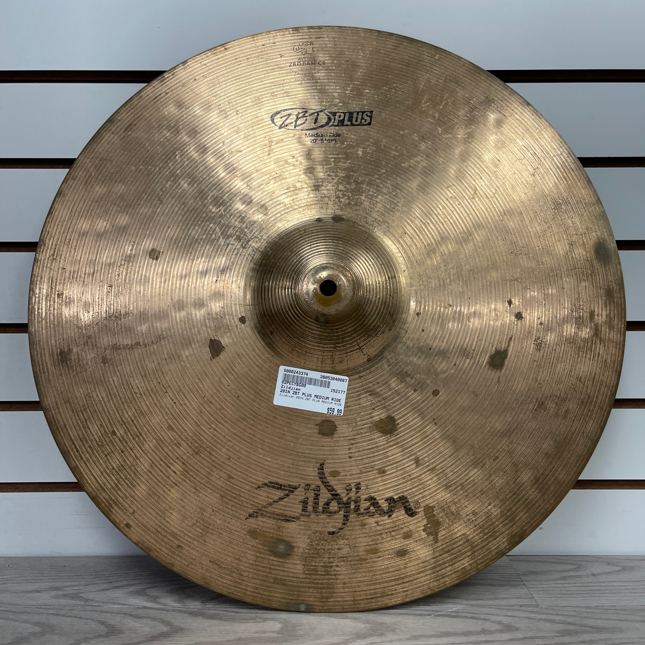 Used Zildjian 20IN ZBT PLUS MEDIUM RIDE Ride Cymbal 20
