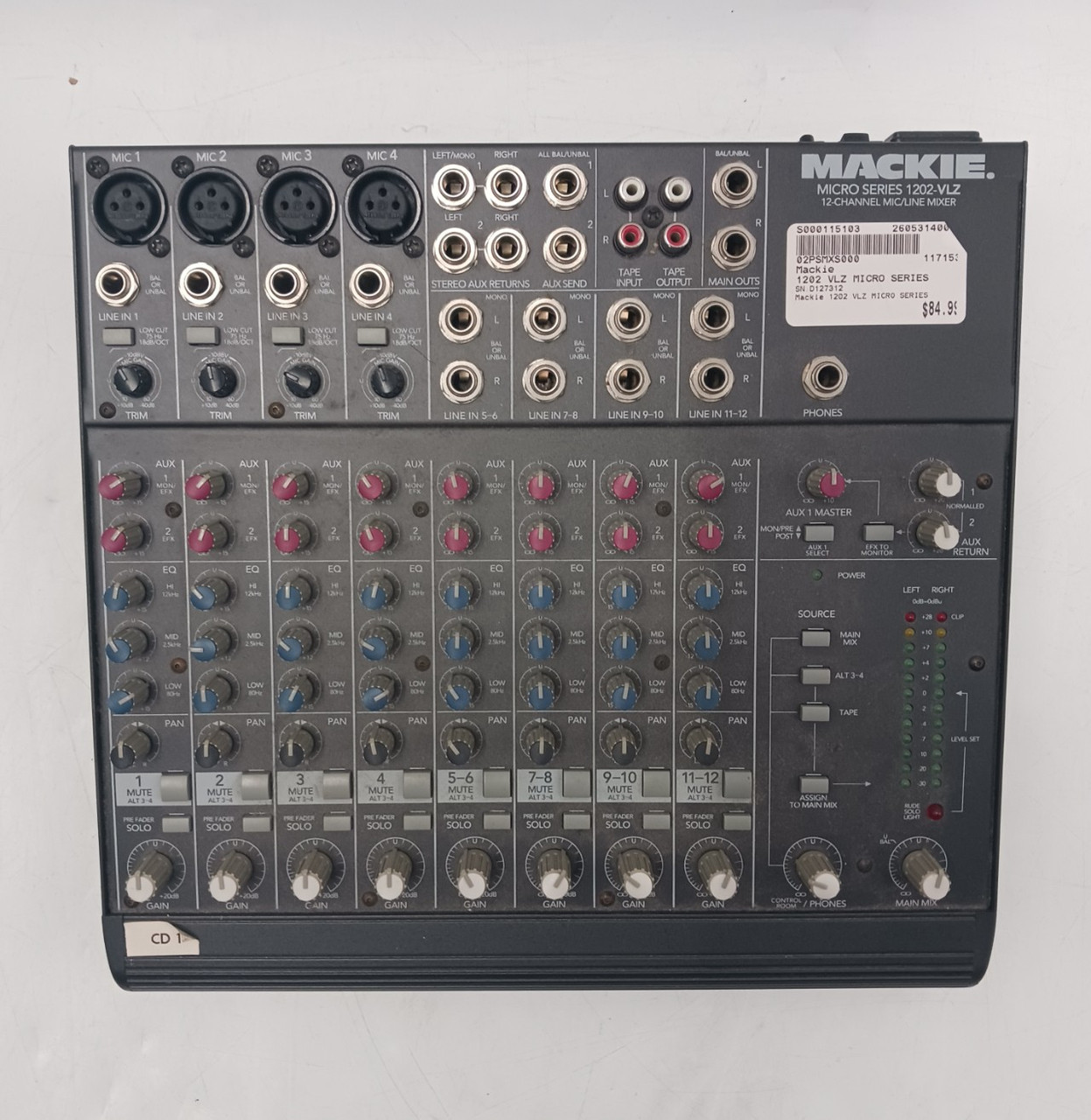 Used Mackie 1202 VLZ MICRO SERIES Mixing Console