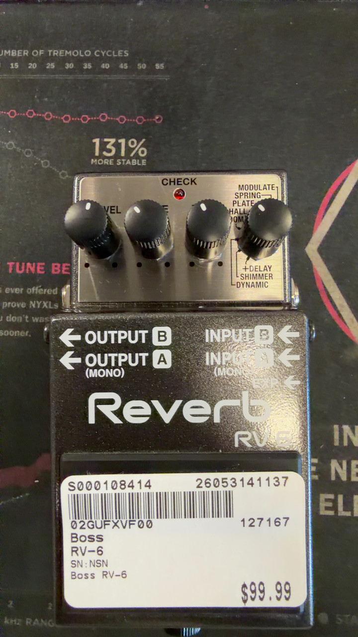 Used Boss RV-6 Reverb Pedal