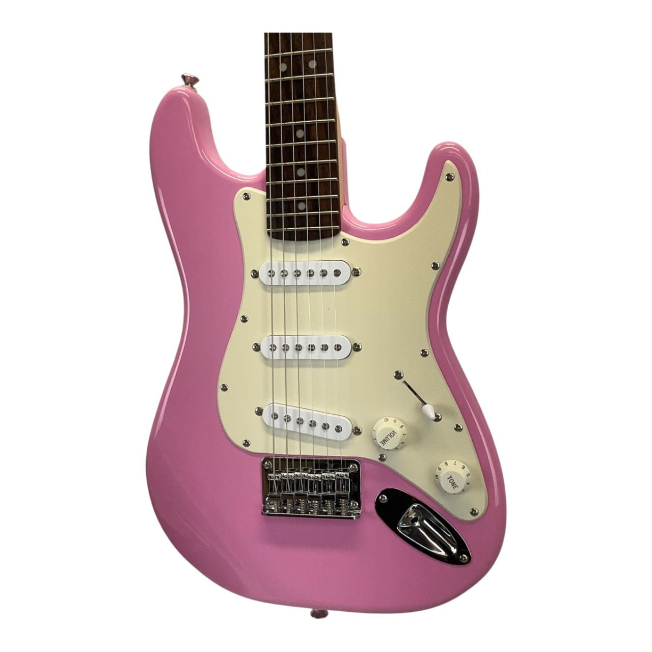 Used Squier MINI STRAT S Type Electric Guitar Pink 6-String