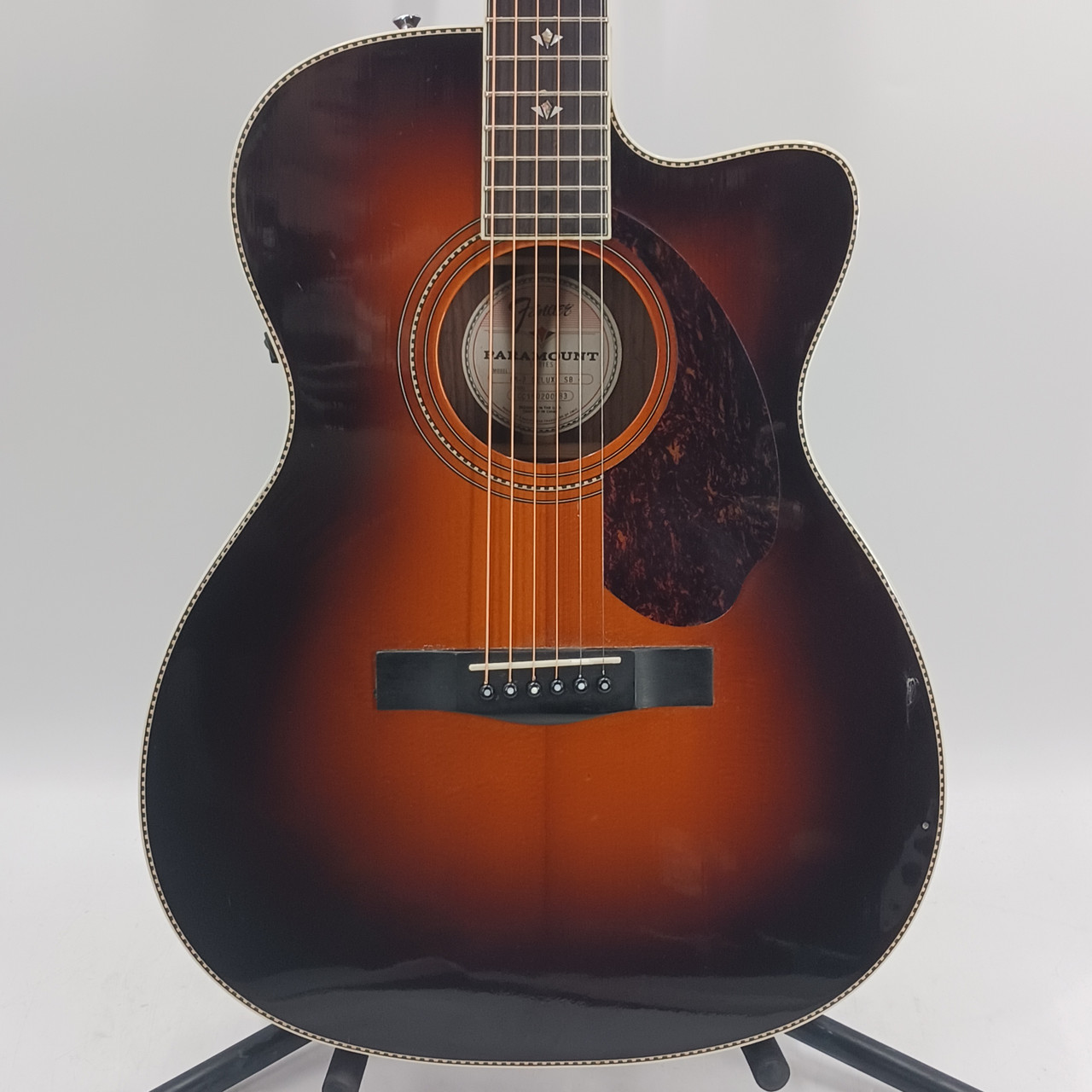 Used Fender PARAMOUNT PM-3 DELUXE Solid Top Acoustic Guitar Sunburst