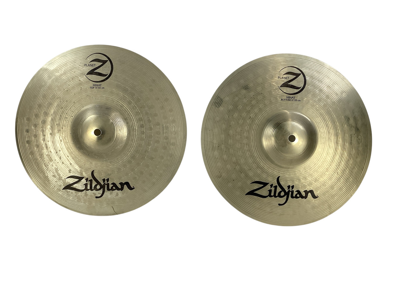 Used Zildjian 13 HI HAT PLANET Z Hi Hat Cymbals 13