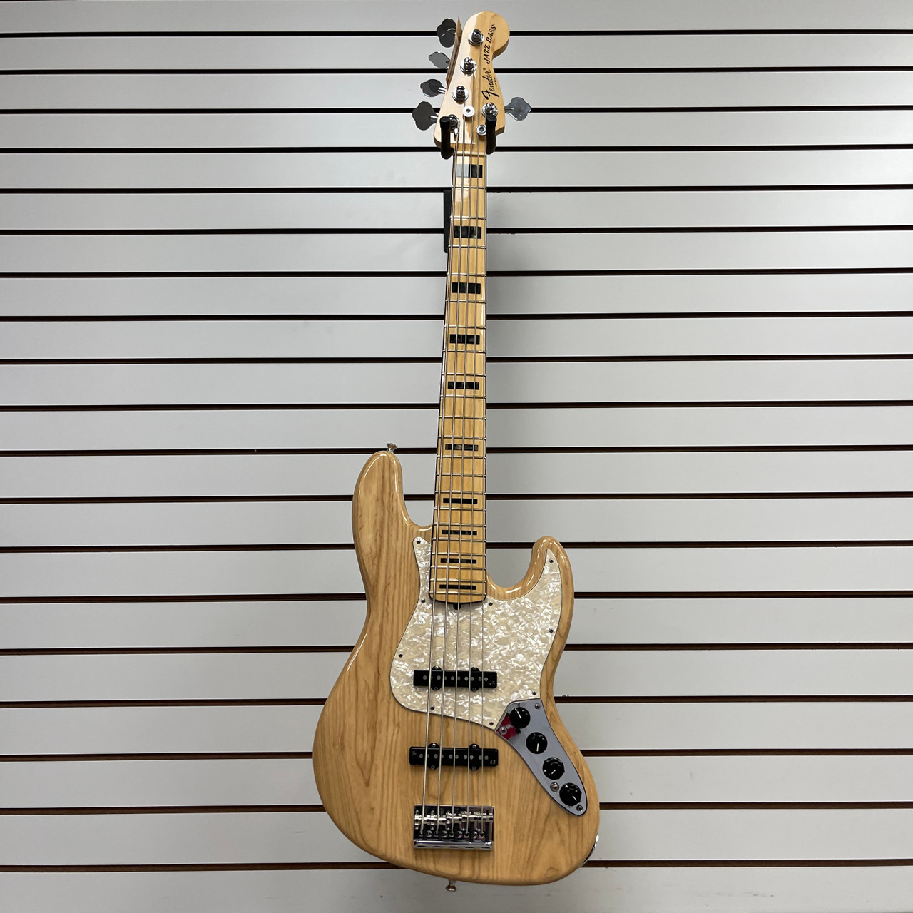 Used Fender AMERICAN DELUXE JAZZ BASS V J Type Bass Guitar Natural