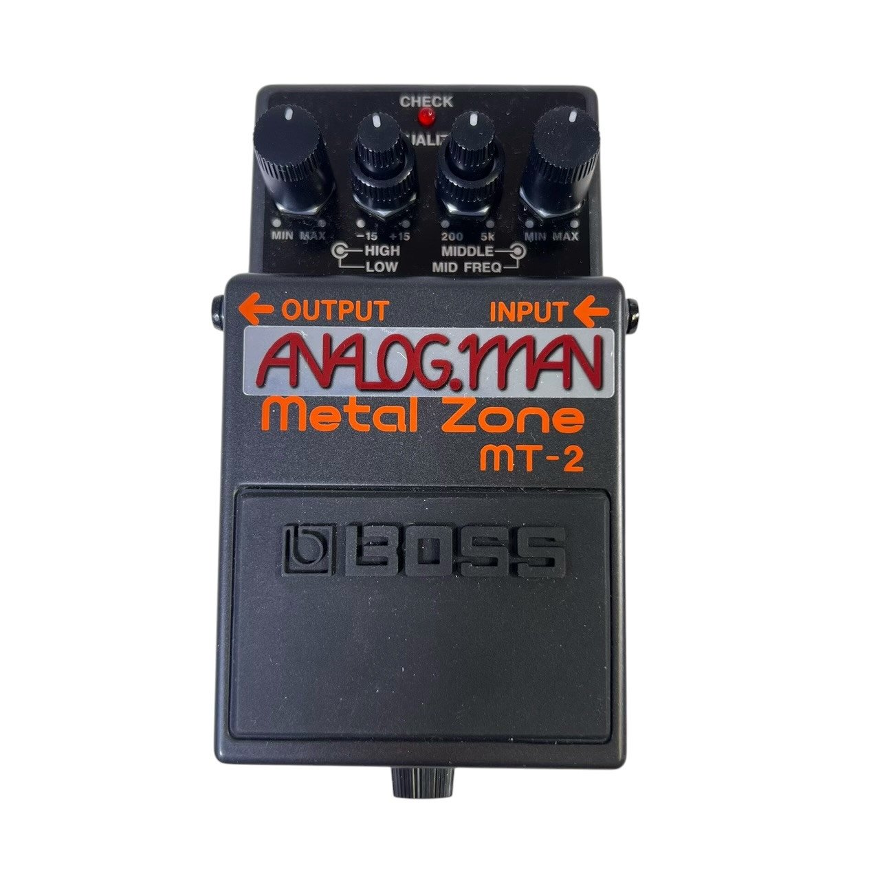 Used Boss MT-2 METAL ZONE ANALOGMAN MOD Distortion Pedal