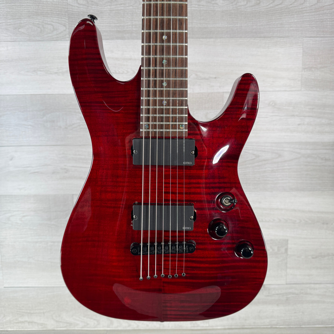Used Schecter Diamond Series Gryphon 7 Electric Guitar - Red - AS