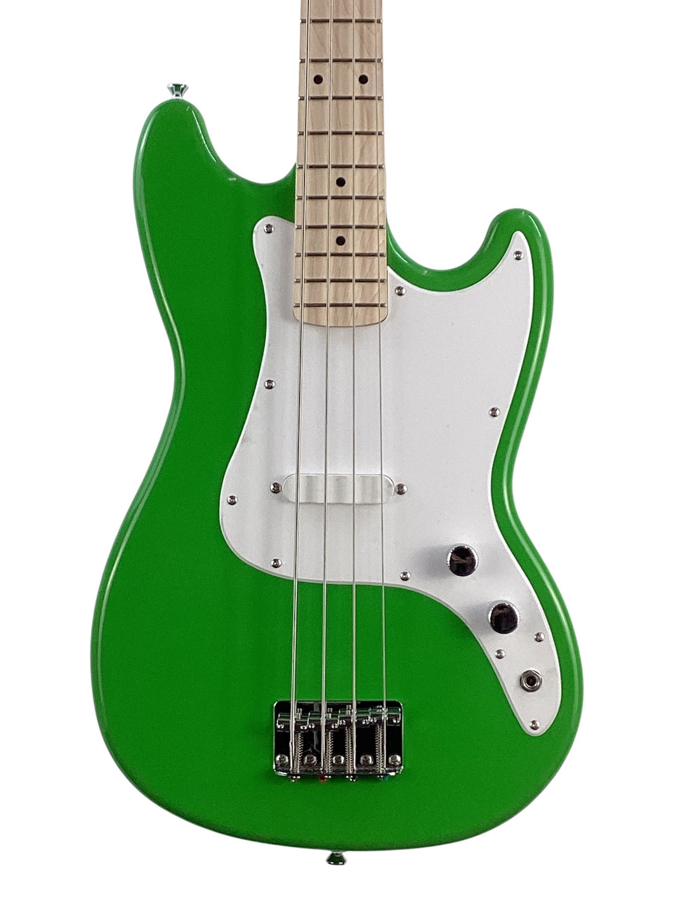 Used Squier BRONCO BASS SONIC Bass Guitar Green 4-String