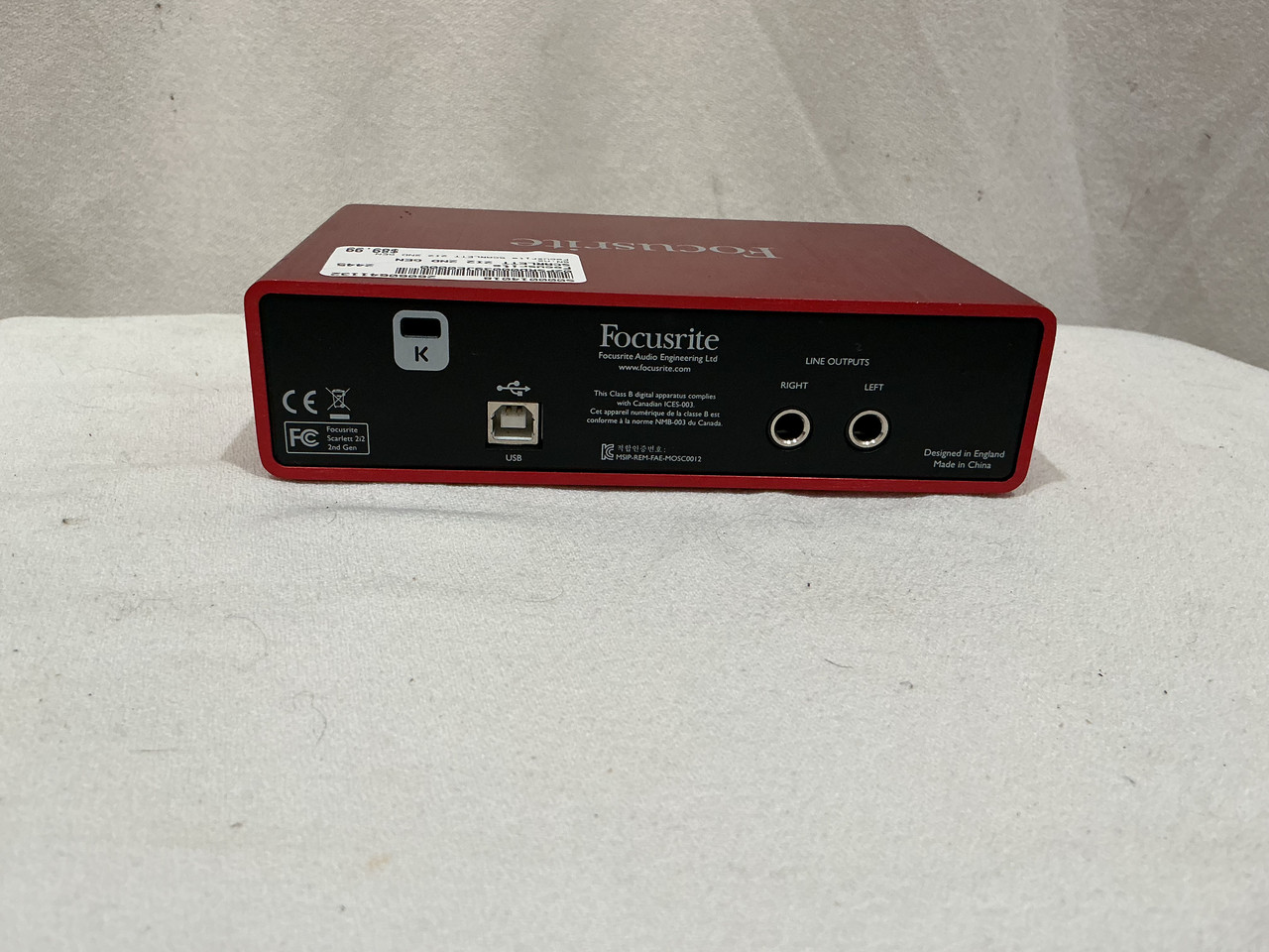 Used Focusrite SCARLETT 2I2 2ND GEN Compact Recording Device