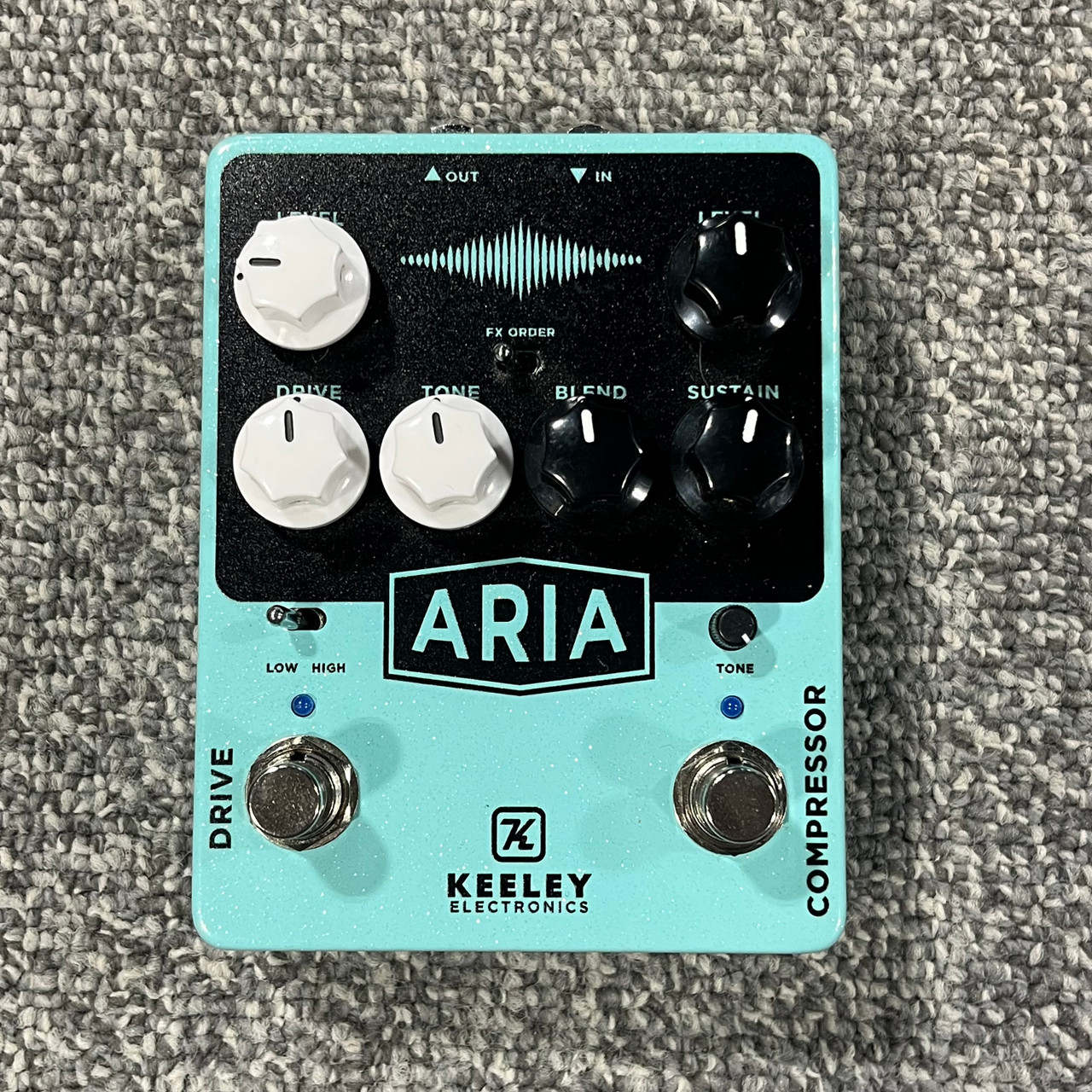 Used KEELEY ARIA COMPRESSOR OVERDRIVE Guitar Pedal