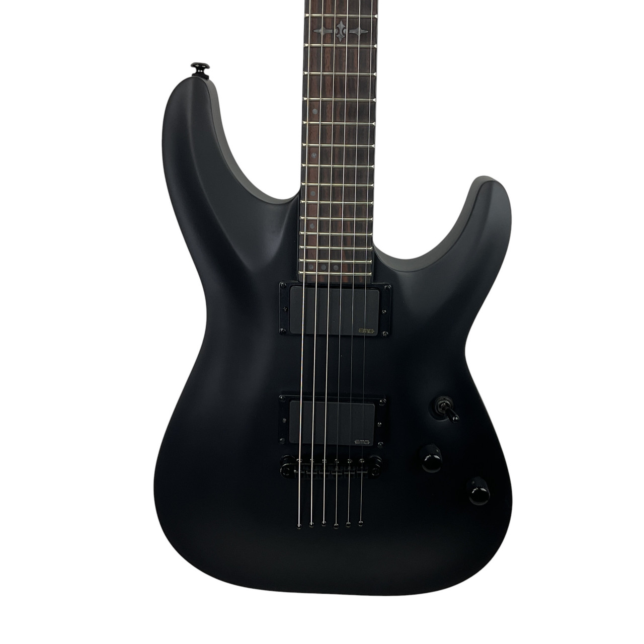 Used Schecter DIAMOND SERIES Electric Guitar Black 6-String