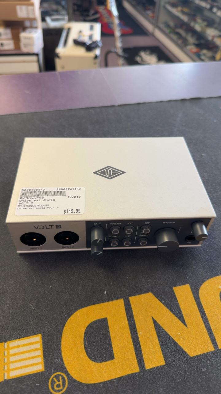 Used Universal Audio VOLT 2 Computer Interface 2 A/D Recording Inputs