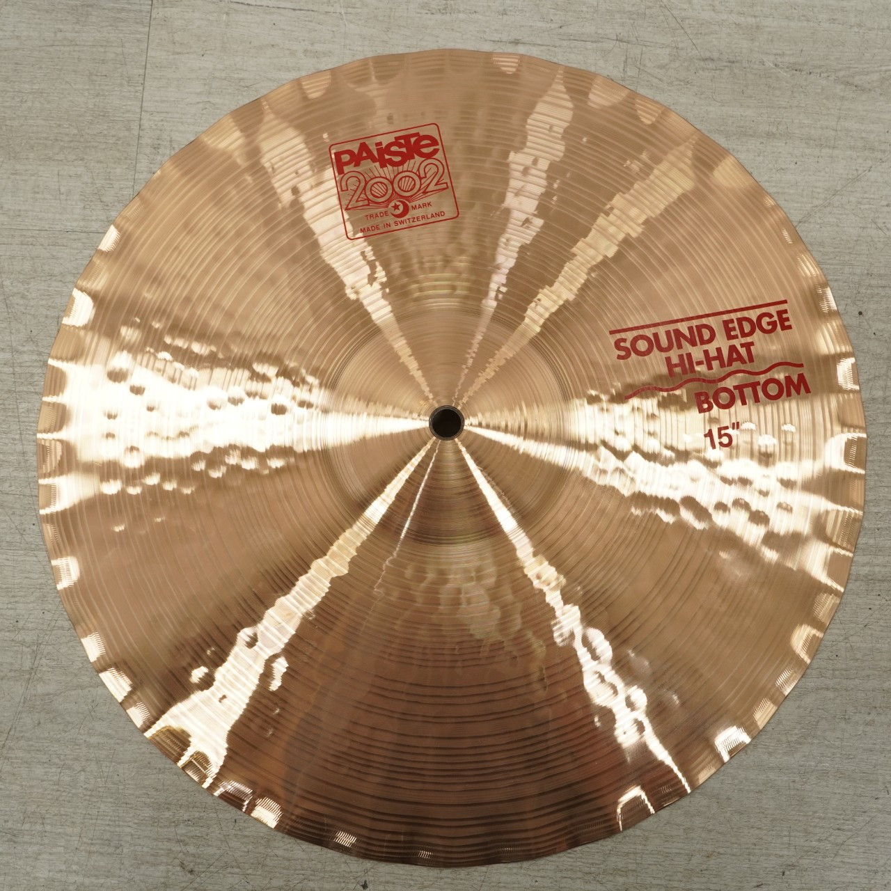 Used Paiste 2002 Sound Edge Bottom Hi Hat Cymbal 15- Inch