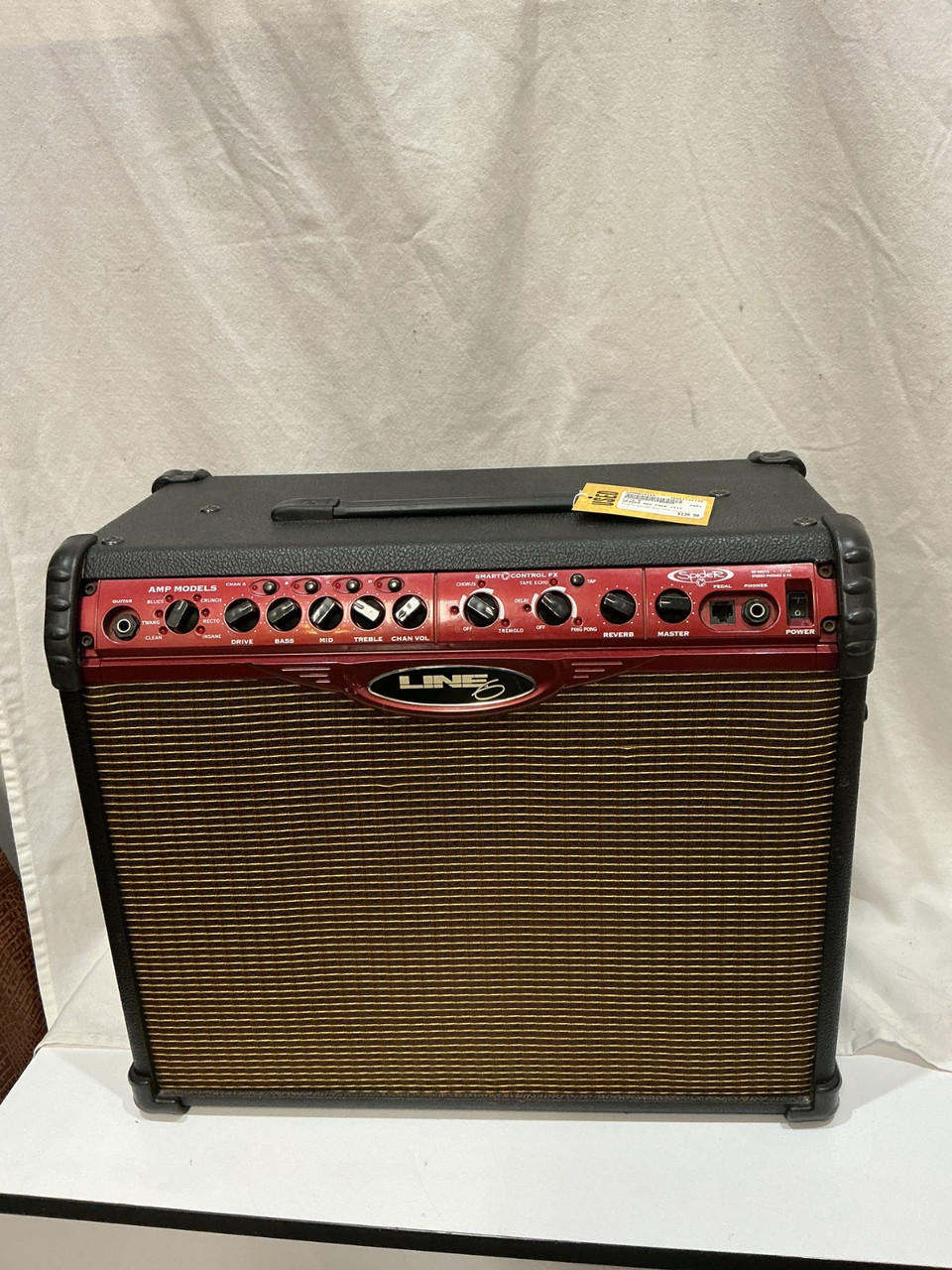Used Line 6 SPIDER RED FACE 1X12 1 x 12 Solid State Amplifier 1 x 12