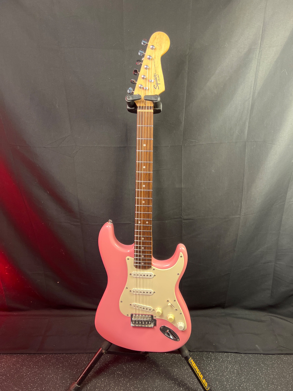Used Squier BULLET STRAT SSS S Type Electric Guitar Pink 6-String
