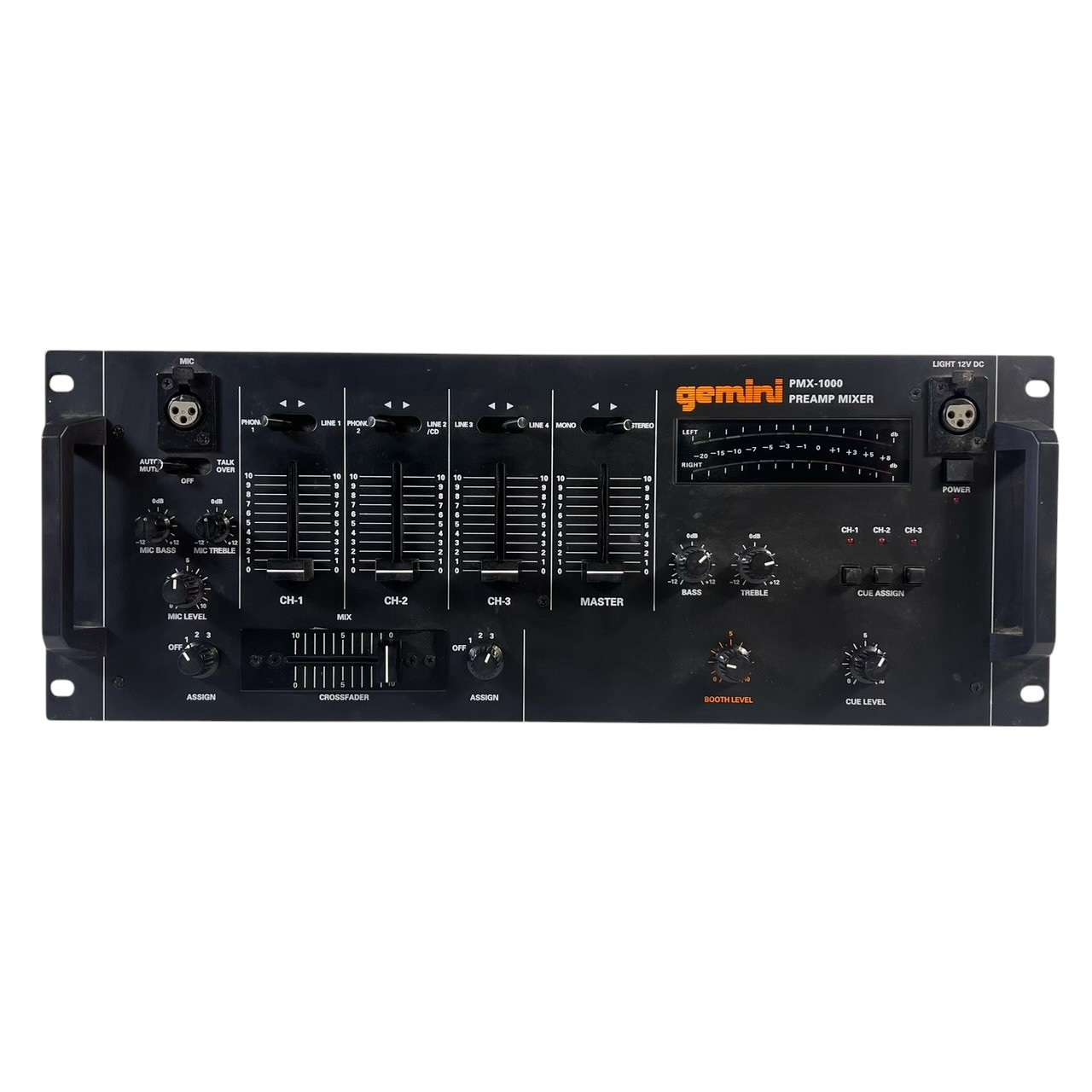 Used Gemini PMX-1000 3 CHANNEL DJ MIXER DJ Mixer