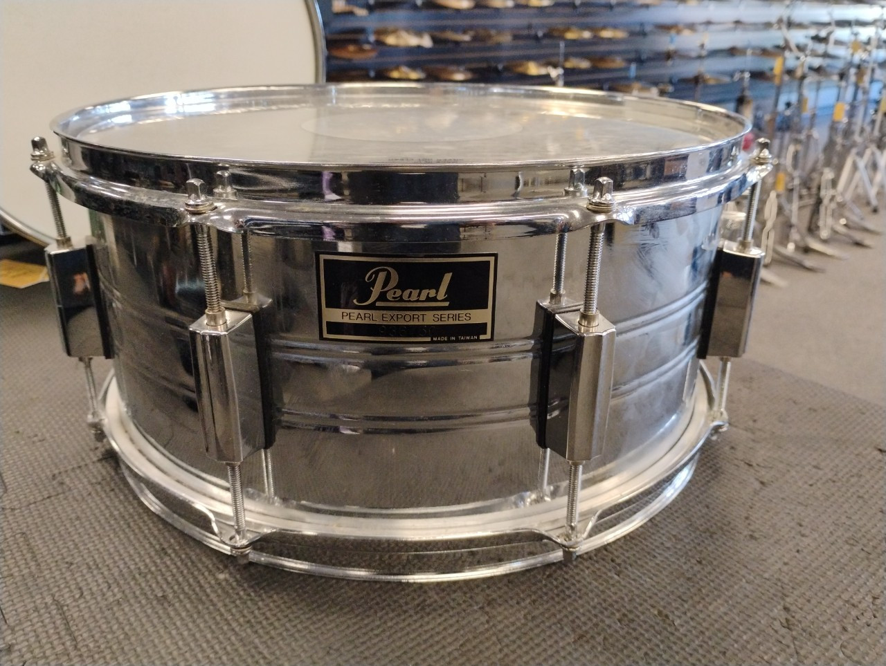 Used Pearl EXPORT 14X6 Metal Snare Drum 14
