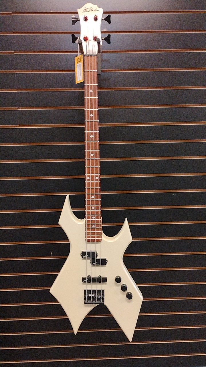 Used BC Rich NJ SERIES WARLOCK BASS Bass Guitar White 4-String