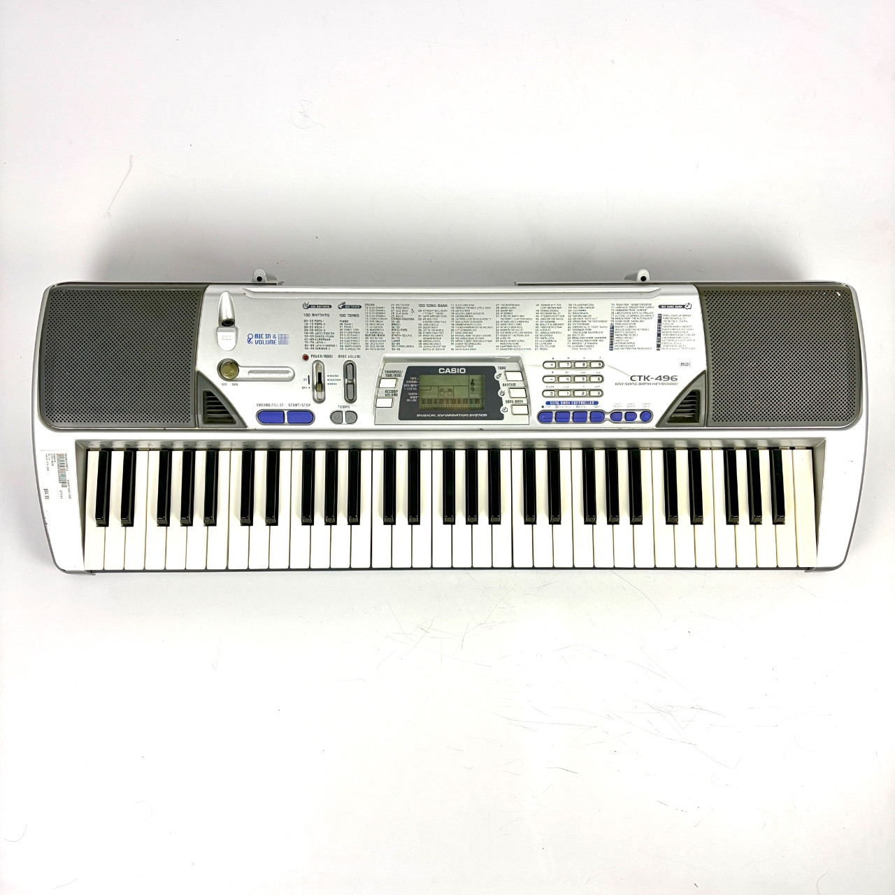 VMPD8-34-6 CASIO CTK-1000 キーボード ジャンク品 Used Casio CTK-496 61-Key Keyboard 61-Key