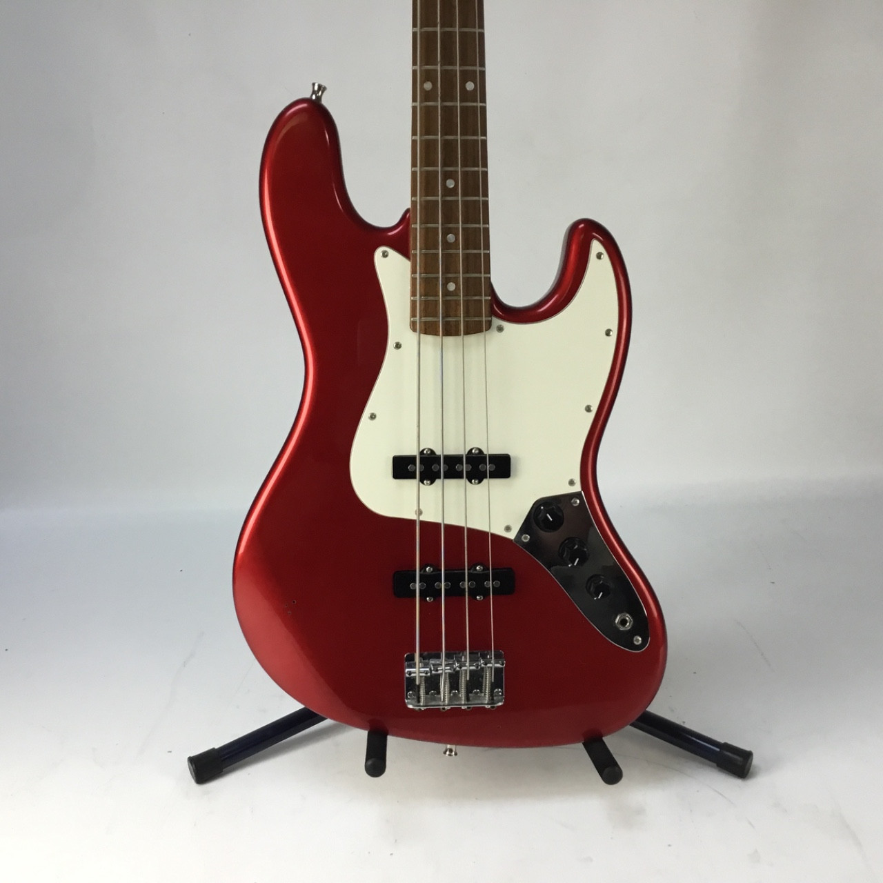 Used Squier AFFINITY JAZZ BASS J Type Bass Guitar Red 4-String