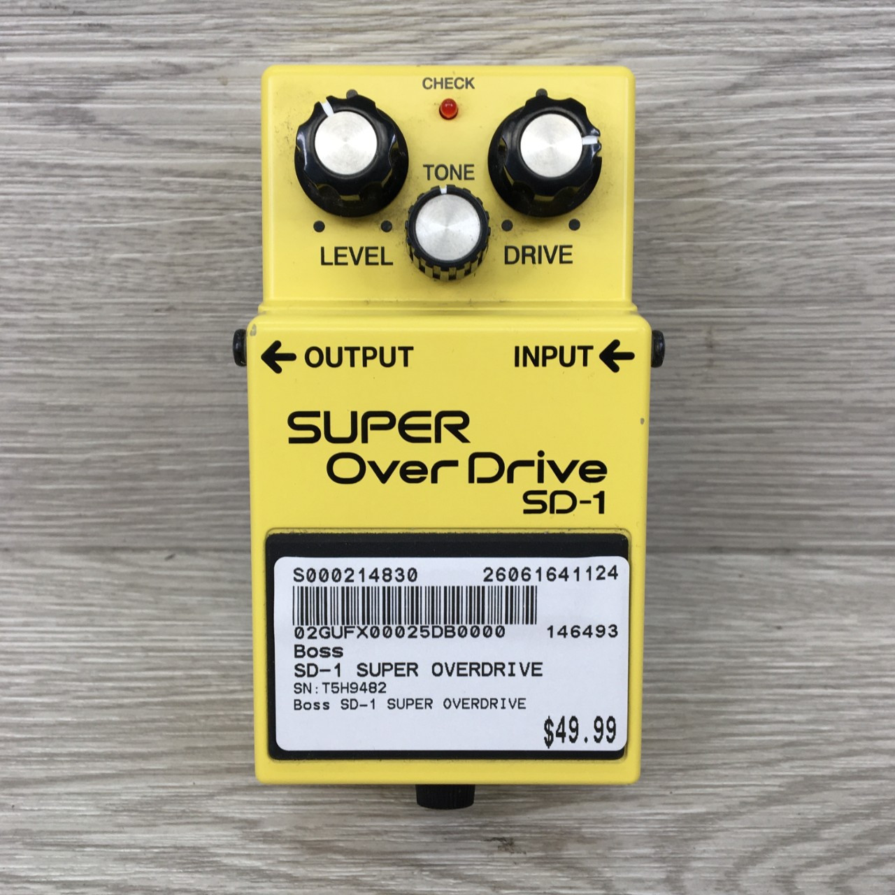 Used Boss SD-1 SUPER OVERDRIVE Overdrive Pedal
